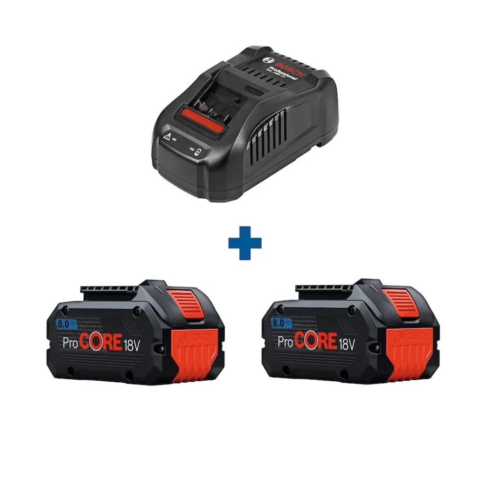 Combo 2 Baterias Procore 18V 8.0Ah e Carregador Rápido 220V - Bosch