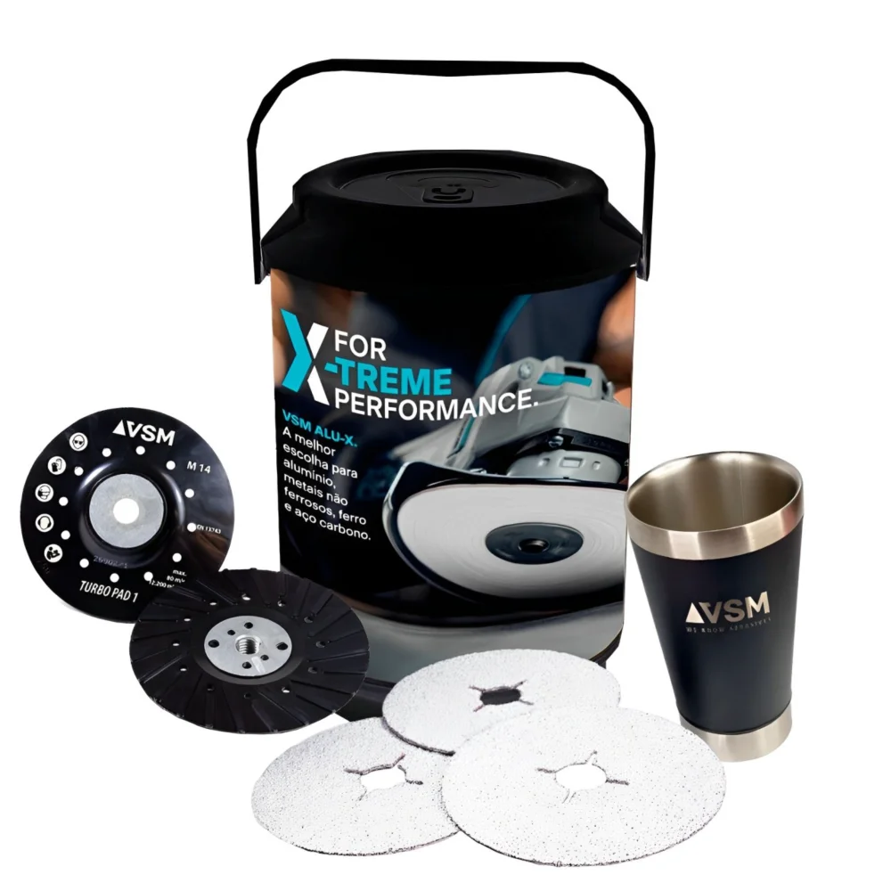 Combo Disco Lixa 4.1/2 G36 e Borracha 4.1/2 + Cooler + Copo Térmico - Pferd