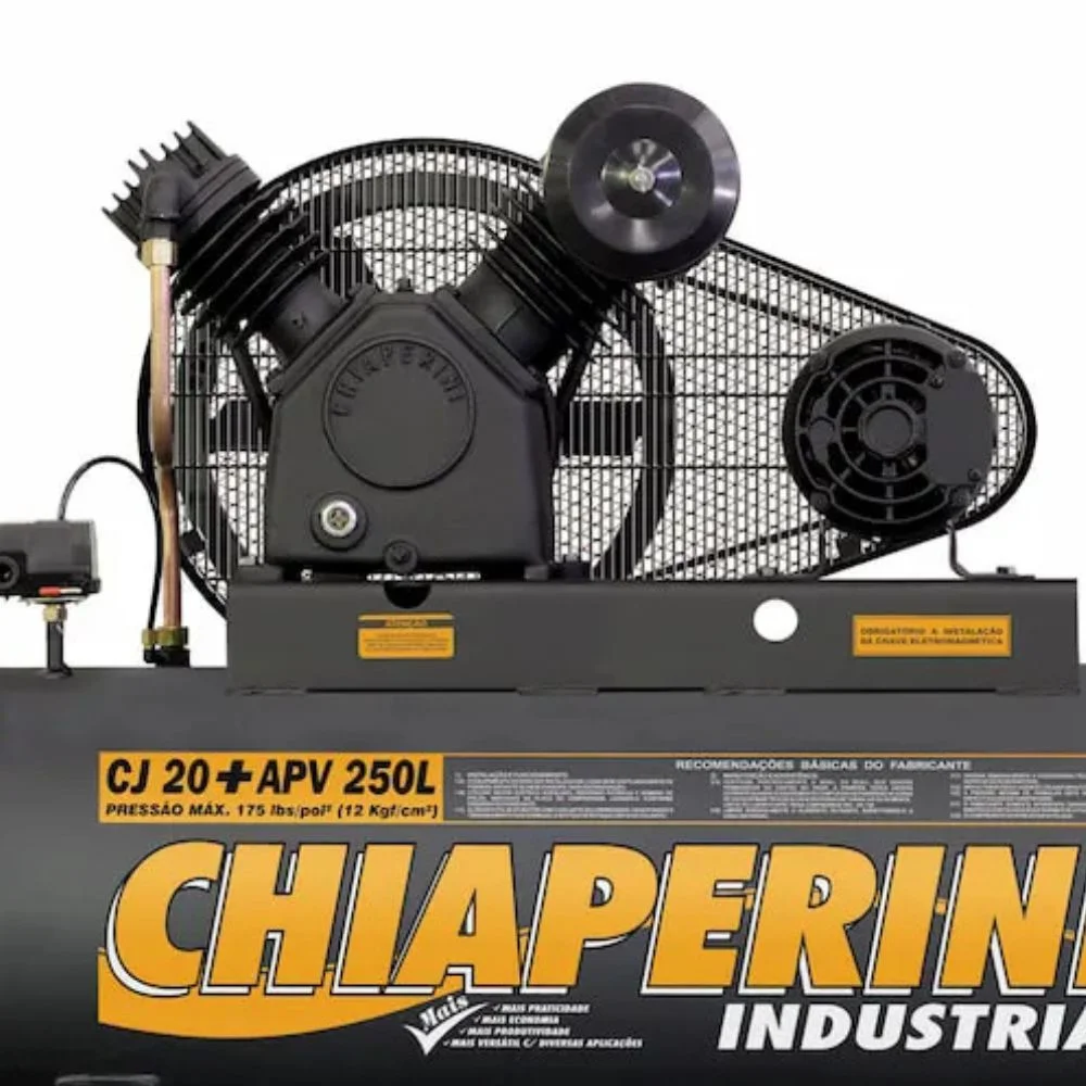 Compressor de Ar 5 hp 250 lts 20+APV  C/M Trifásico - Chiaperini