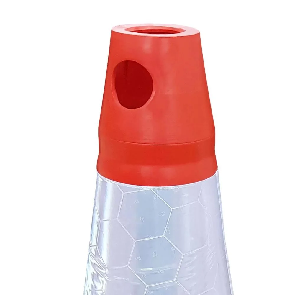 Cone para Sinalização Laranja e Branco de 75 cm - Plastcor
