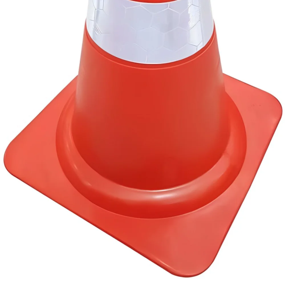 Cone para Sinalização Laranja e Branco de 75 cm - Plastcor