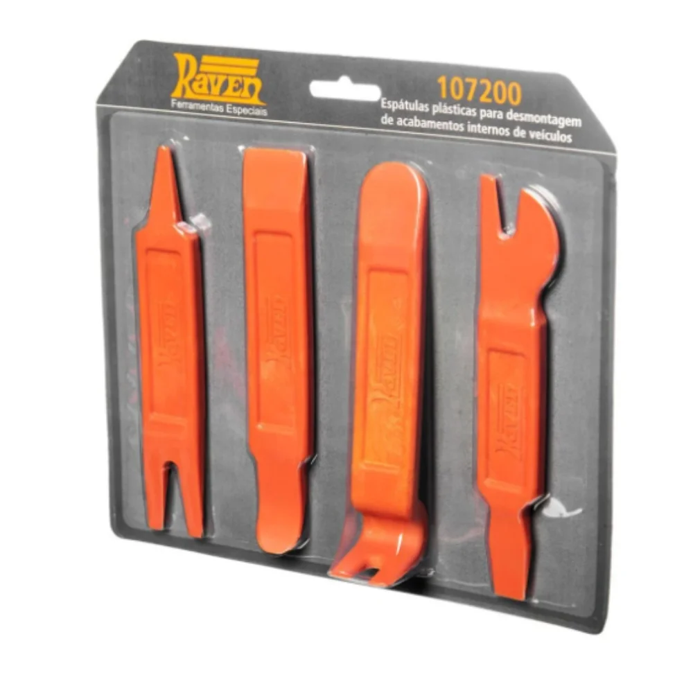 Conjunto de Espátulas Plástica Automotivo 4 Peças - Raven