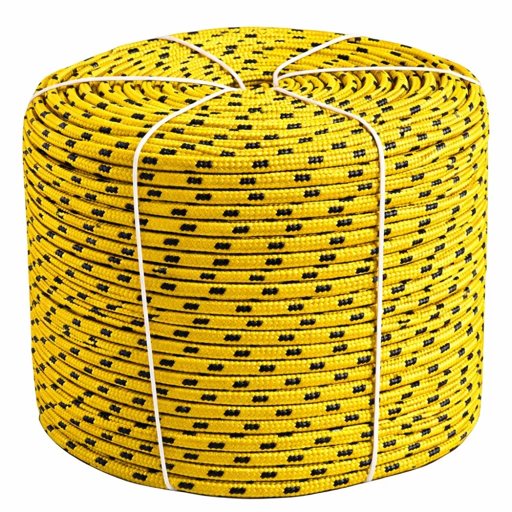 Corda 10mm Soft Pet Amarelo/Preto 100 Metros - Rodocordas