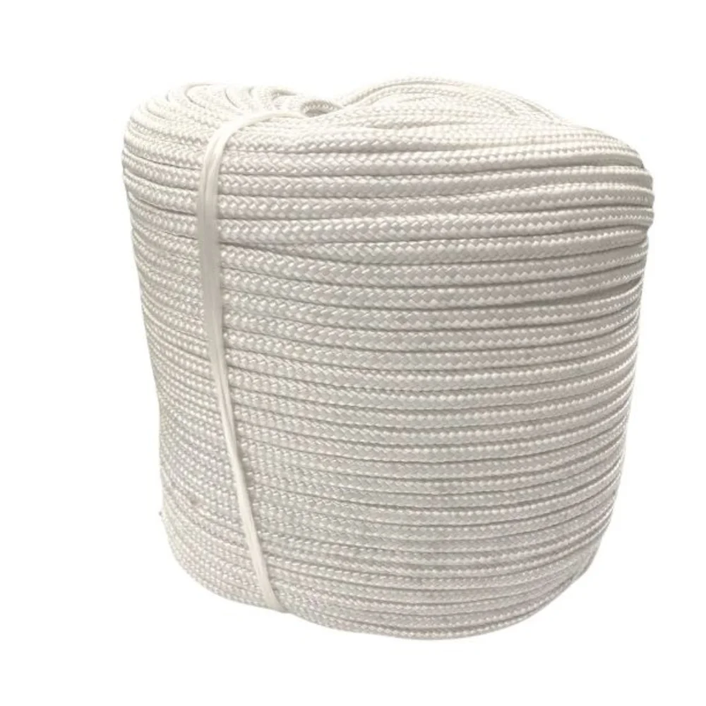 Corda Poliéster Trançada Pet Branca 08mm com 225MT - Rodocordas