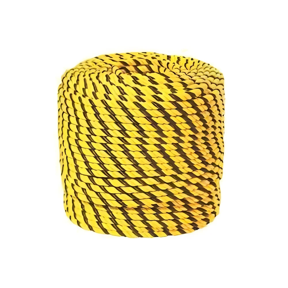 Corda Soft 8mm Amarelo e Preto rolo com 300 metros - Rodocordas