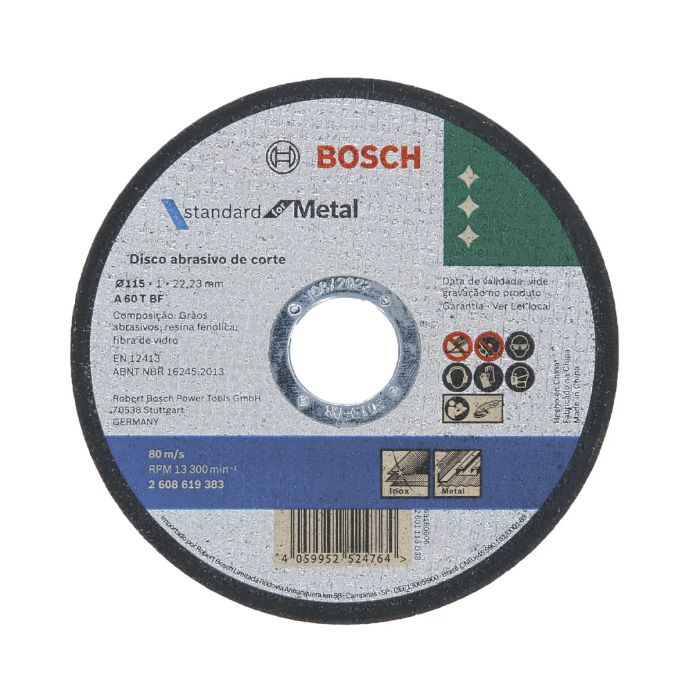 Disco de Corte 4.1/2" x 3/64" x 7/8" Standard - Bosch