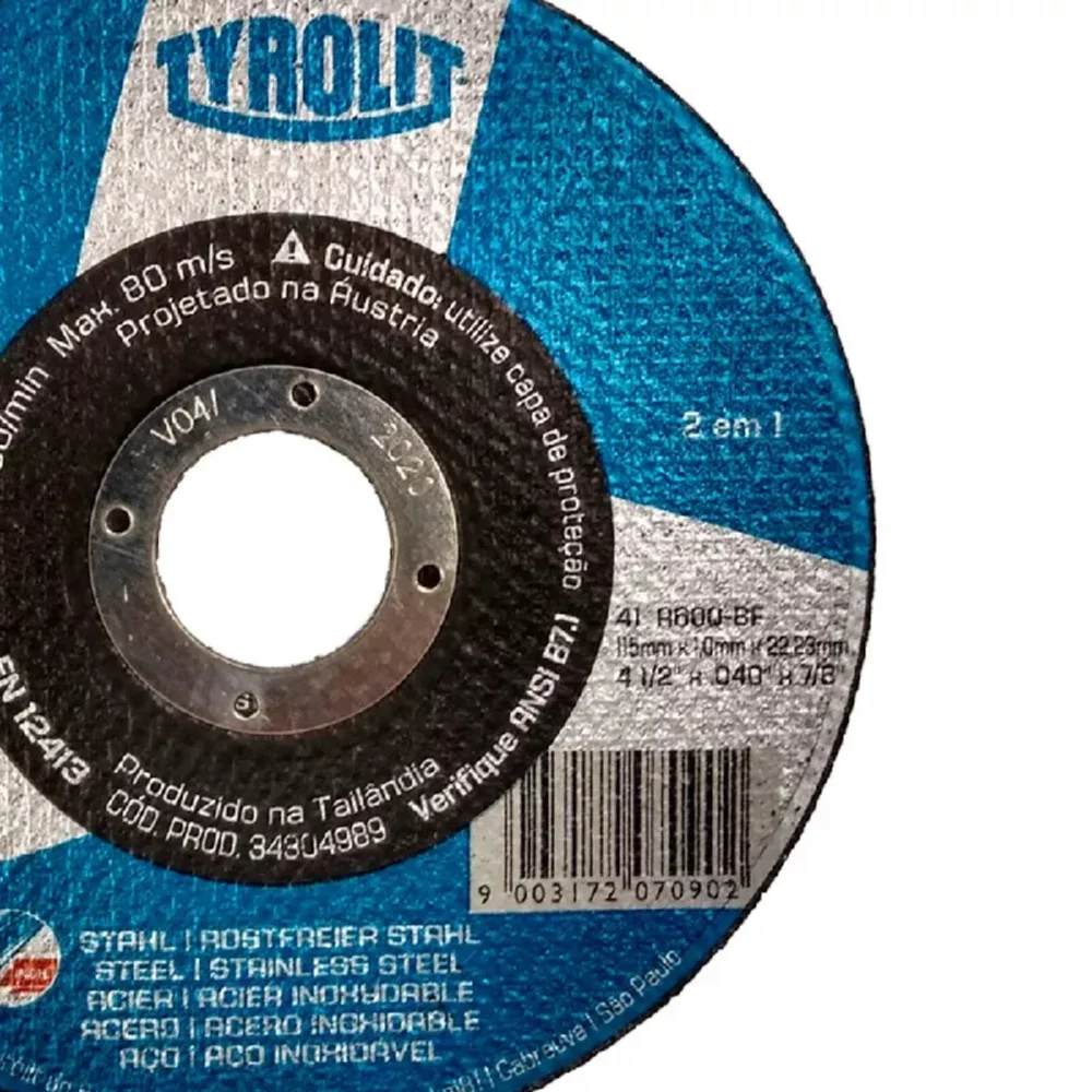 Disco de Corte 4.1/2 x 3/64 x 7/8" Basic - Tyrolit