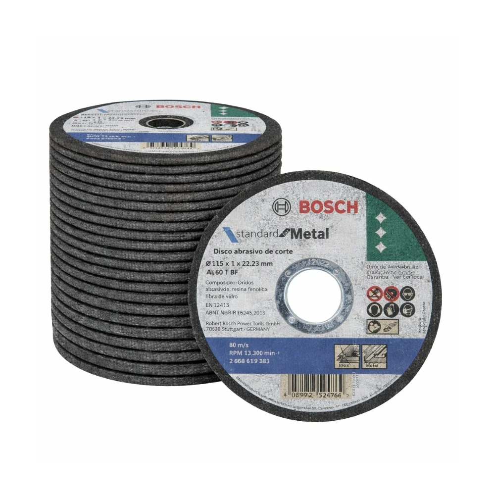 Disco de Corte 4.1/2" x 3/64" x 7/8" Standard com 50 peças - Bosch