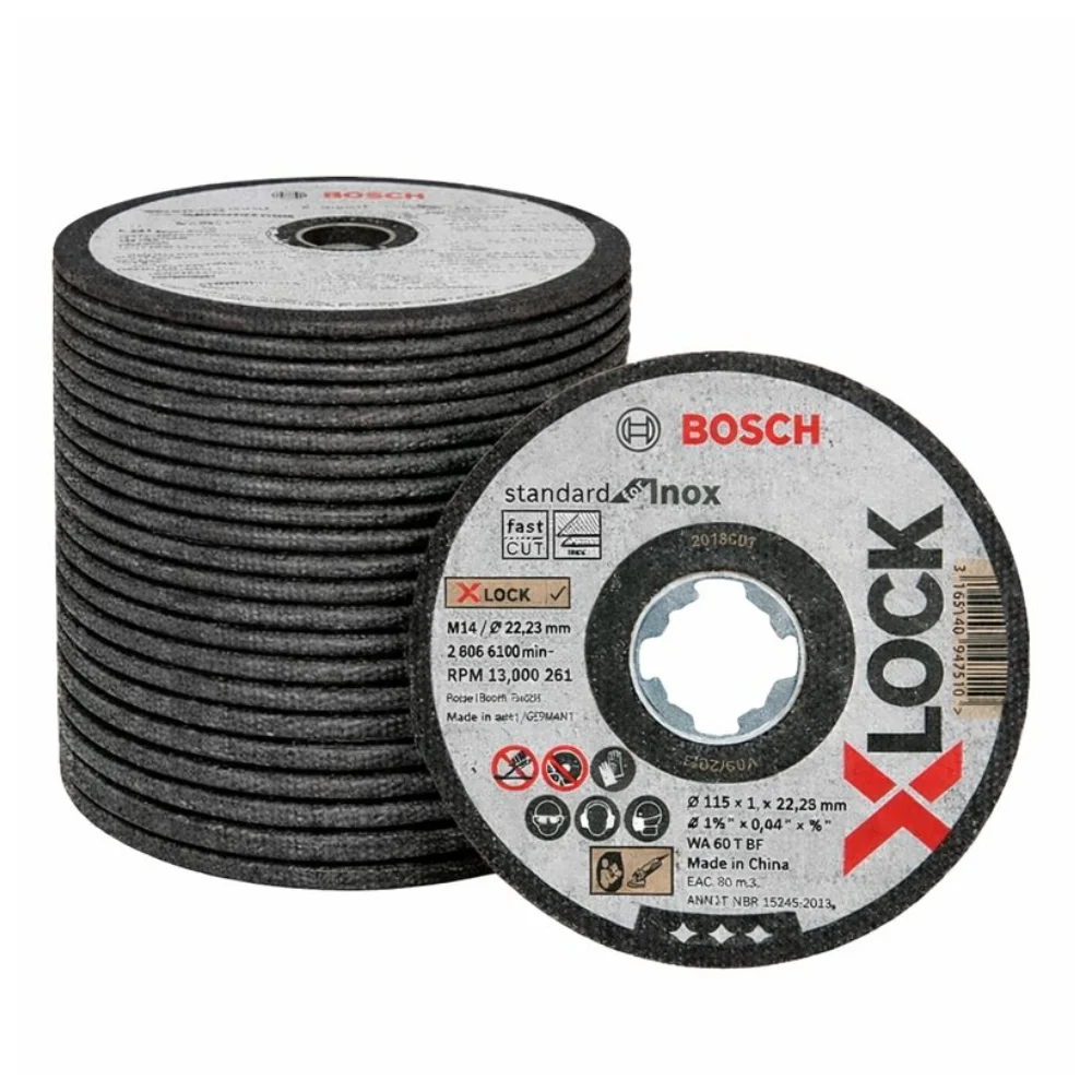 Disco de Corte 4.1/2" x 3/64" X-LOCK com 25 peças - Bosch