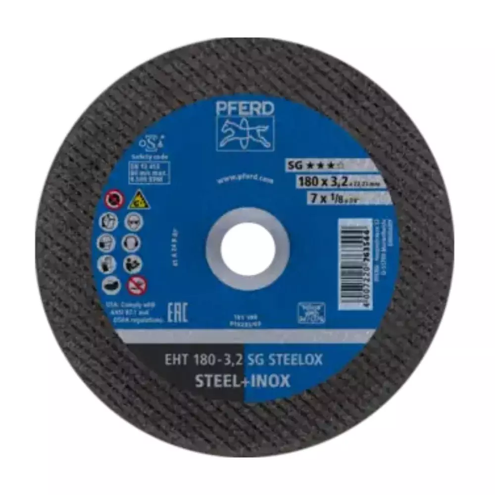 Disco de Corte 7 x 1/8 x 7/8" A24 SG Steelox - Pferd