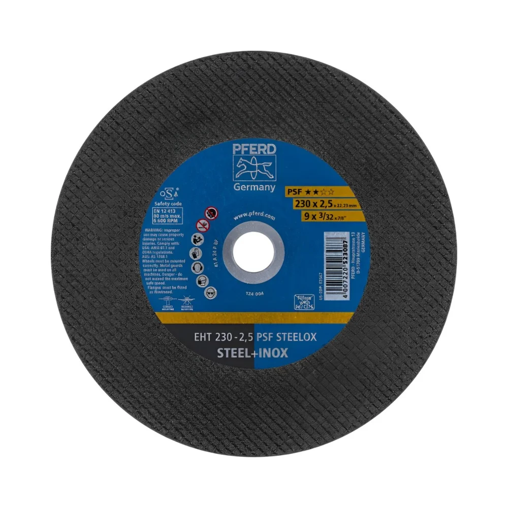 Disco de Corte 9" x 3/32" 7/8" PSF STEELOX - Pferd