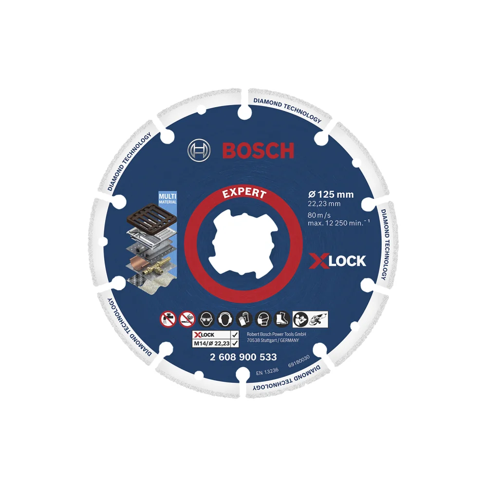 Disco de Corte Diamantado para Metal 125 mm X-LOCK - Bosch