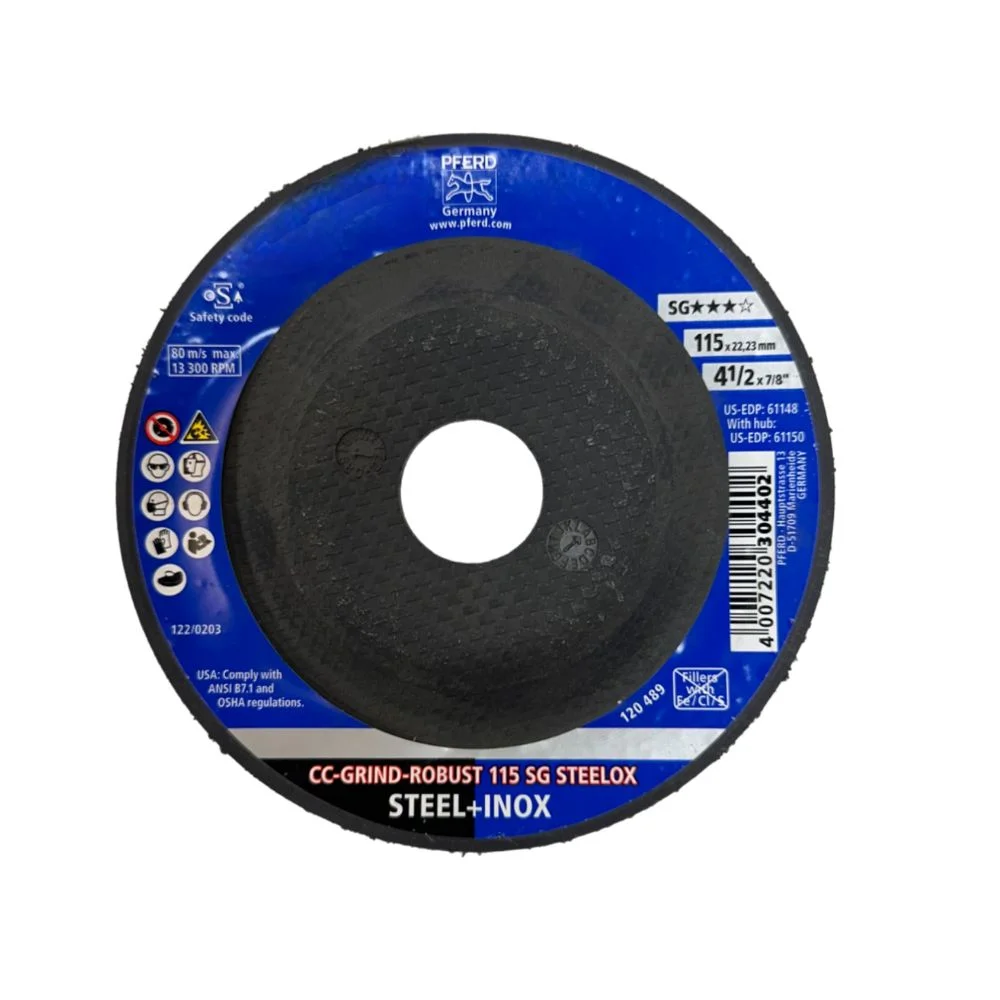 Disco de Desbaste 4.1/2" x 1/8" 7/8" SG STEELOX - Pferd