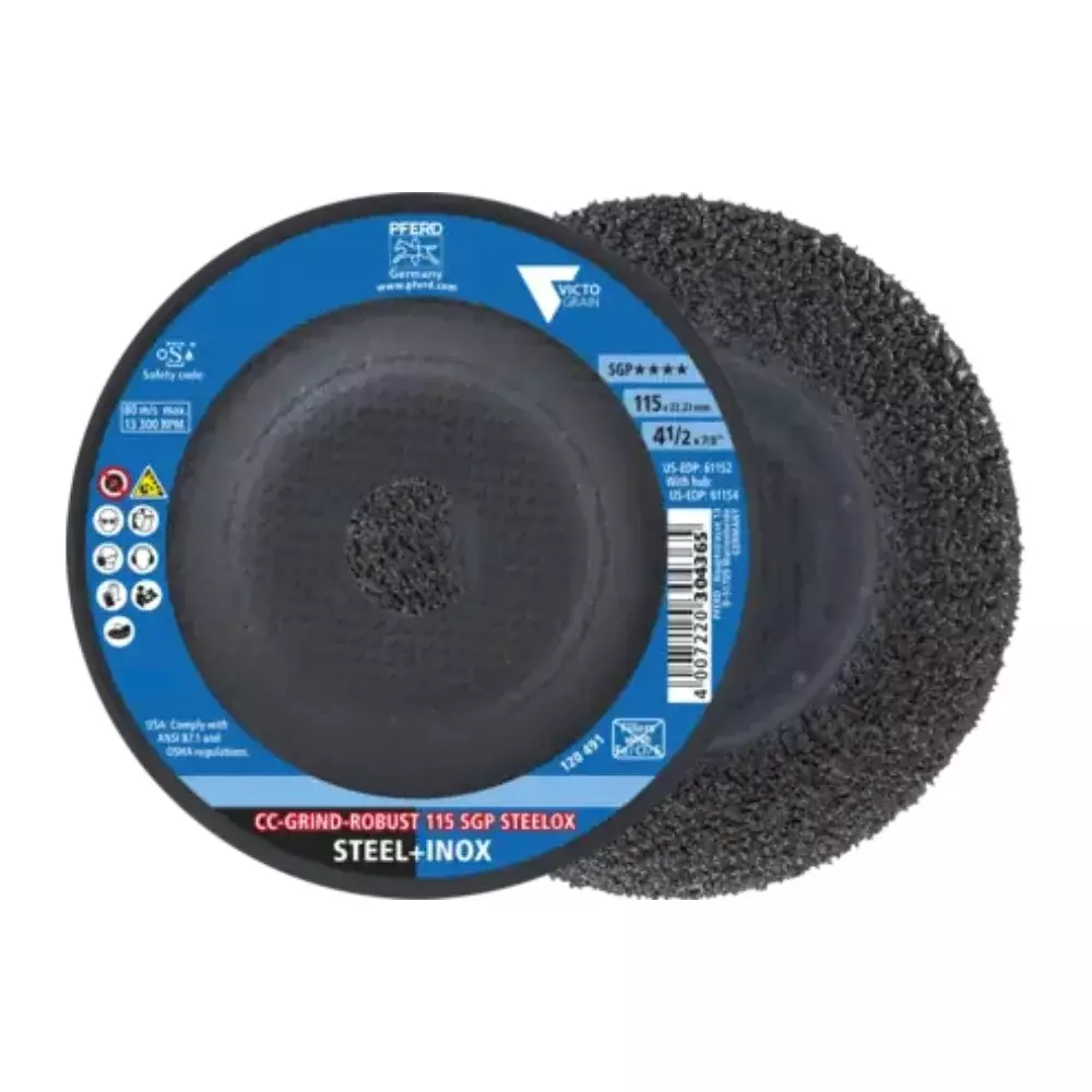 Disco de Desbaste 4.1/2" x 1/8" x 7/8" Steelox - Pferd