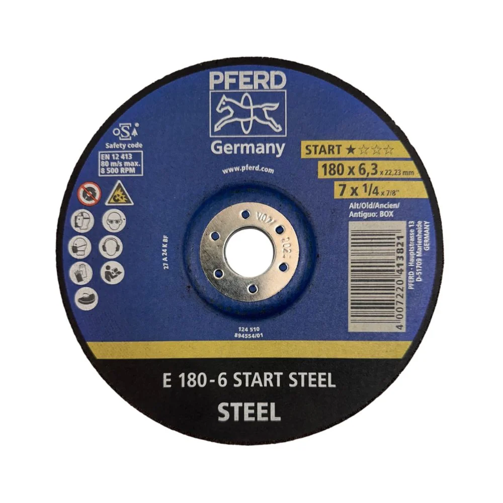 Disco de Desbaste 7" x 1/4" x 7/8" Start Steelox - Pferd