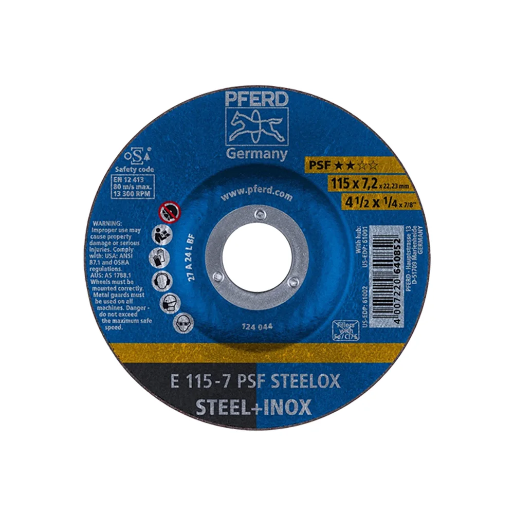 Disco de Desbate 4.1/2" x 1/4" x 7/8" PSF STEELOX com 10 Peças - Pferd