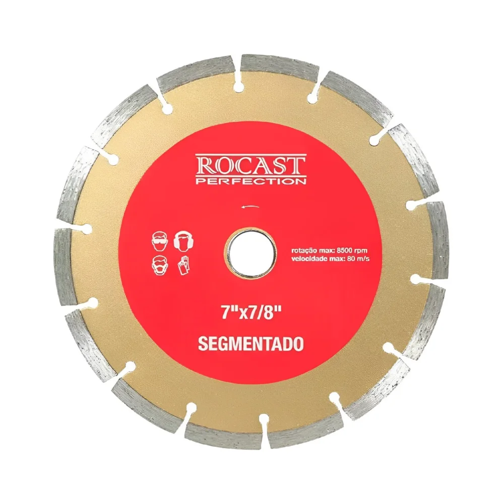 Disco Diamantado Segmentado 180 mm - Rocast