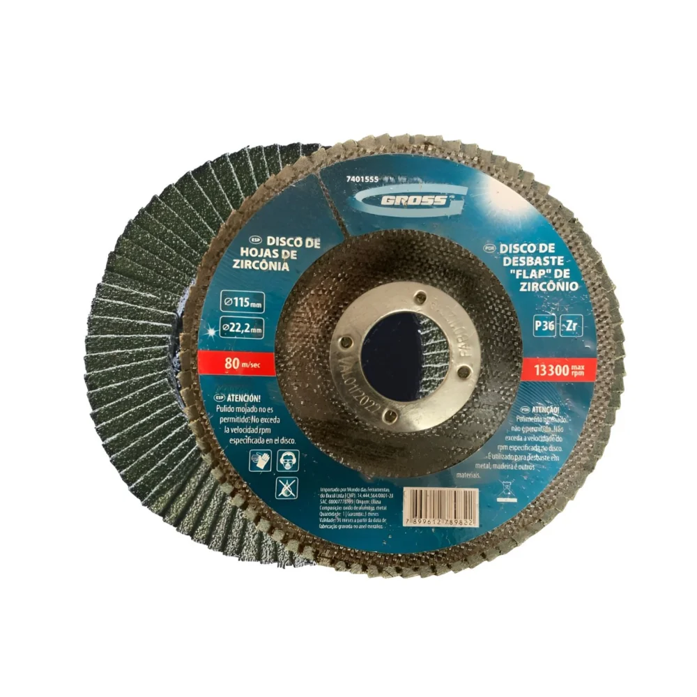 Disco Flap 4.1/2 X 7/8 G36 - Gross