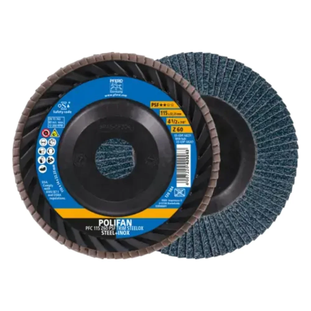 Disco Flap 4.1/2" x 7/8" G80 PSF Trim Steelox - Pferd