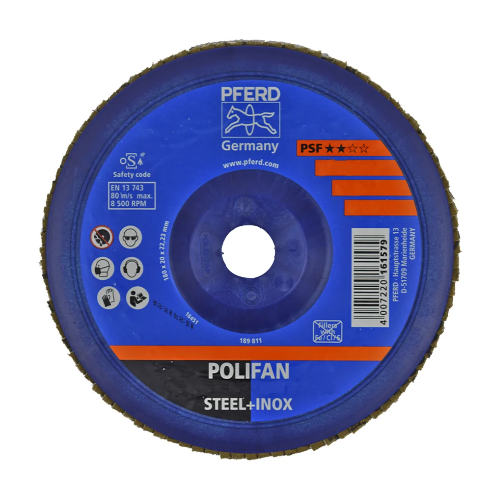 Disco Flap POLIFAN 4.1/2" x 7/8" Z60 PSF PLAST STEELOX Pferd