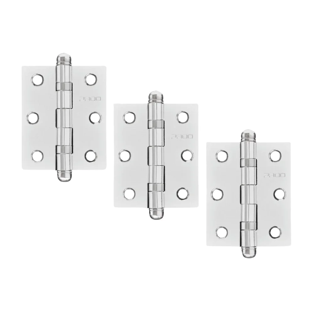 Dobradiça em Aço Cromado 2.1/2" 3 peças - Pado
