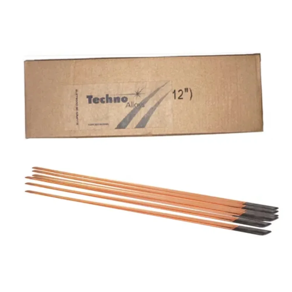 Eletrodo de Carvão 1/4" x 12" Pacote com 50 Peças - Techno Alloys