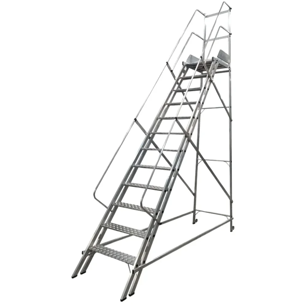 Escada 12 Degrau Plataforma Trepadeira de Alum. 3,25MT - Escaleve