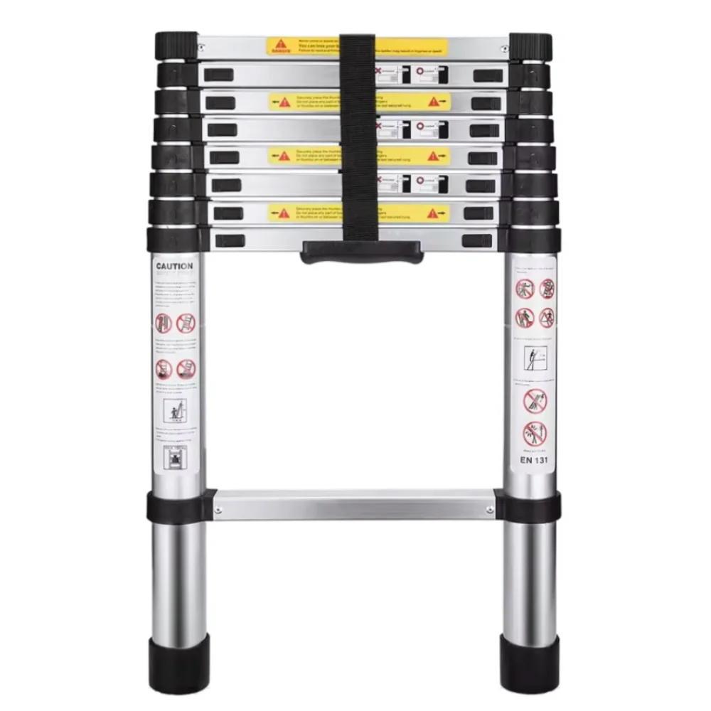 Escada com 10 Degraus Telescópica de Alumínio 0,80 x 3,20 Metros - Charbs
