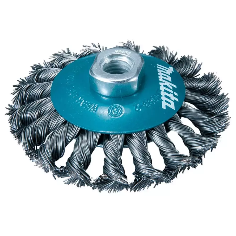 Escova de Aço Trançado Côncava 4.1/2" com Rosca M14 Blister - Makita