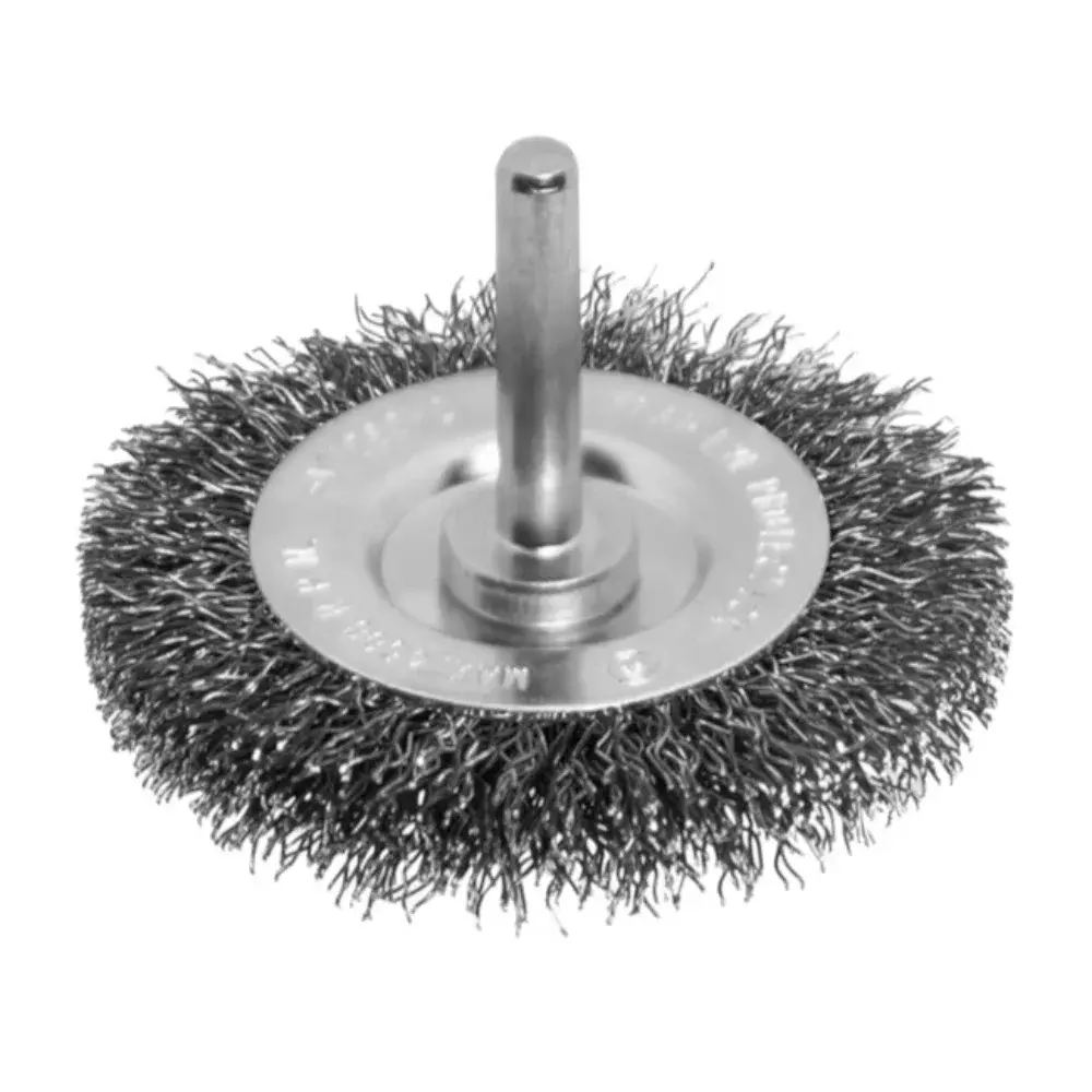 Escova Ondulada de Aço de Carbono 2 x 3/8" com Haste 1/4" - Inebras