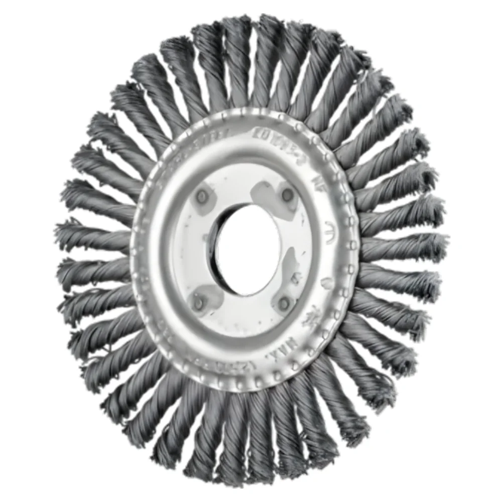 Escova Trançada de Aço Carbono 4.1/2 x 7/8" 0.50mm - Pferd