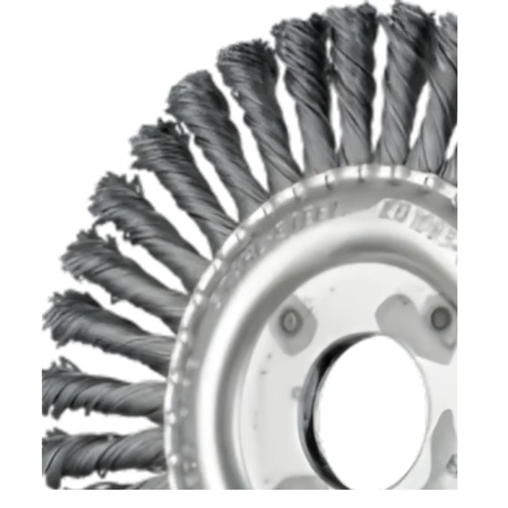 Escova Trançada de Aço Carbono 4.1/2 x 7/8" 0.50mm - Pferd