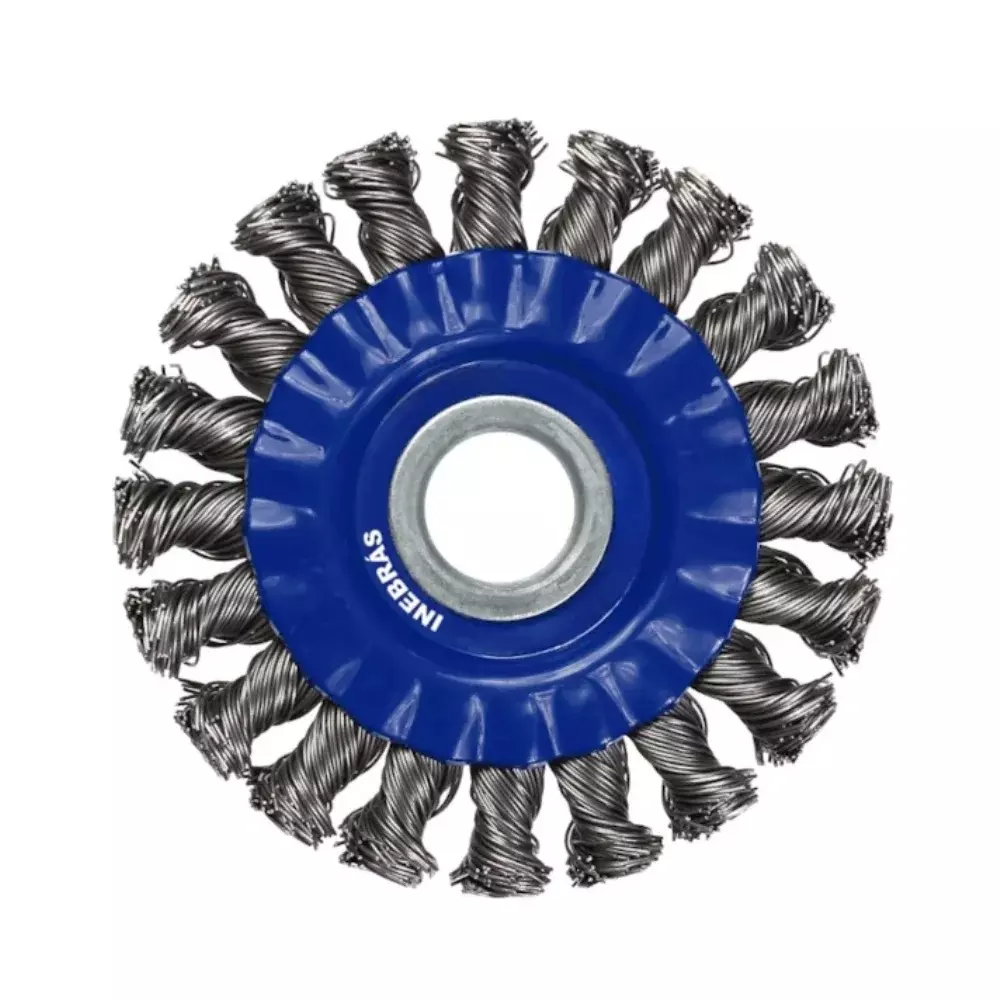 Escova Trançada de Aço Carbono 6 x 1/2 x 7/8" Premium - Inebras