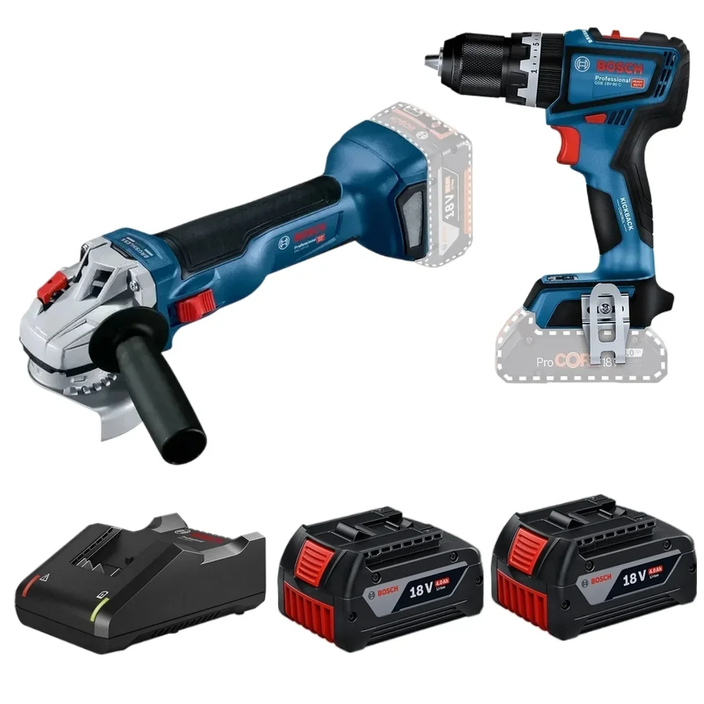 Esmerilhadeira GWS18 e Parafusadeira GSB18 2Bat 18V 4Ah - Bosch