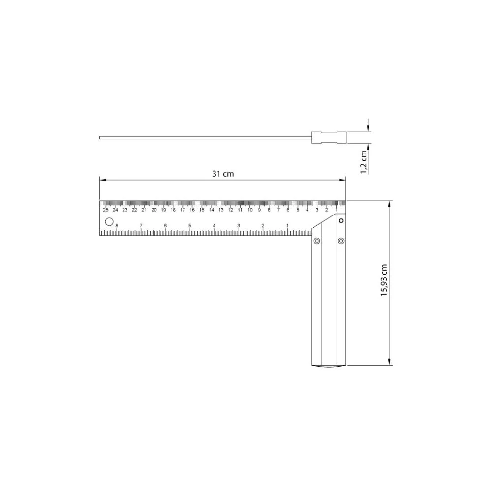 Esquadro de Aço Inox 12" - Tramontina
