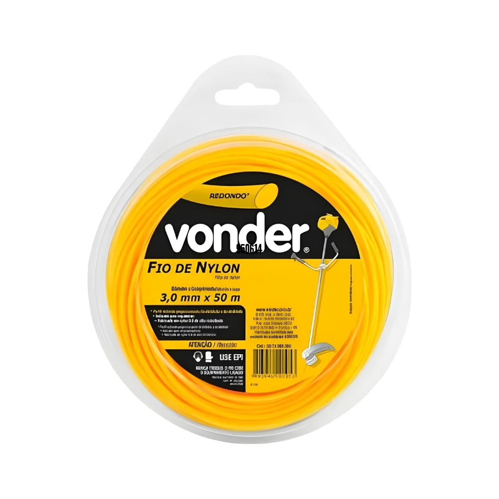 Fio Nylon 3 mm Redondo 50 metros - Vonder
