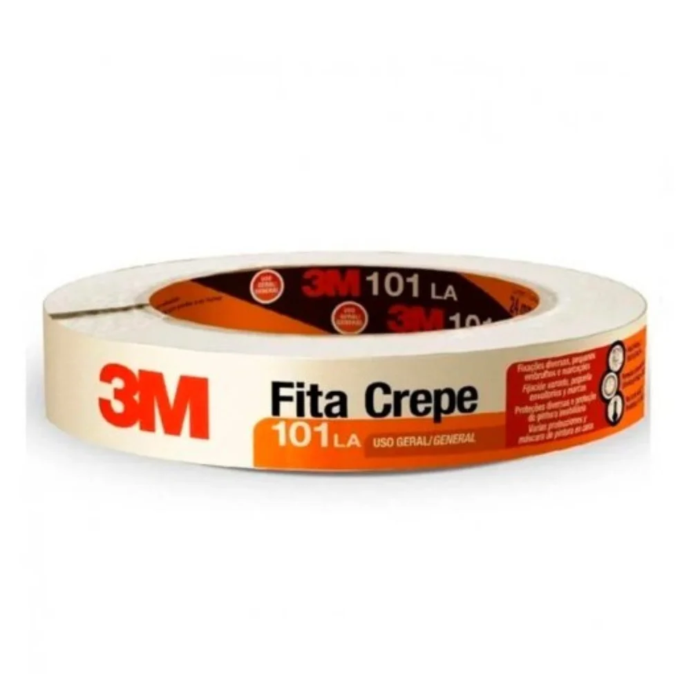 Fita Crepe 18mm x 50 Metros Branca - 3M