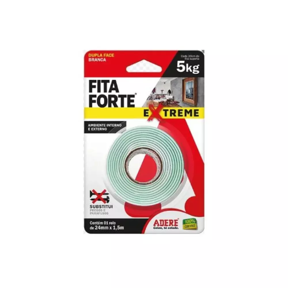 Fita Dupla Face 24mm x 1,5 Metros Extreme - Adere