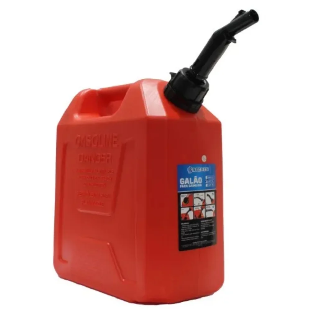 Galão de Alta Densidade 10 Litros Vermelho com Antigotejante - Bremen