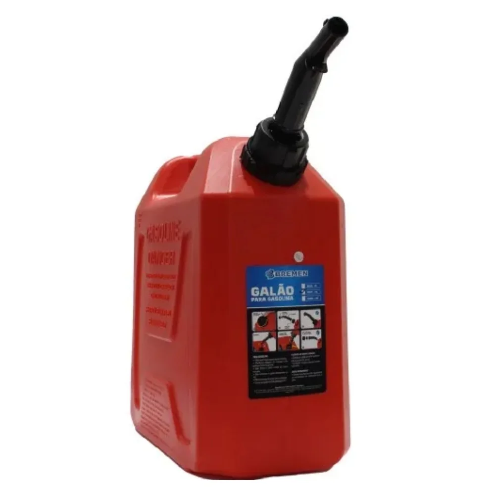 Galão de Alta Densidade 10 Litros Vermelho com Antigotejante - Bremen
