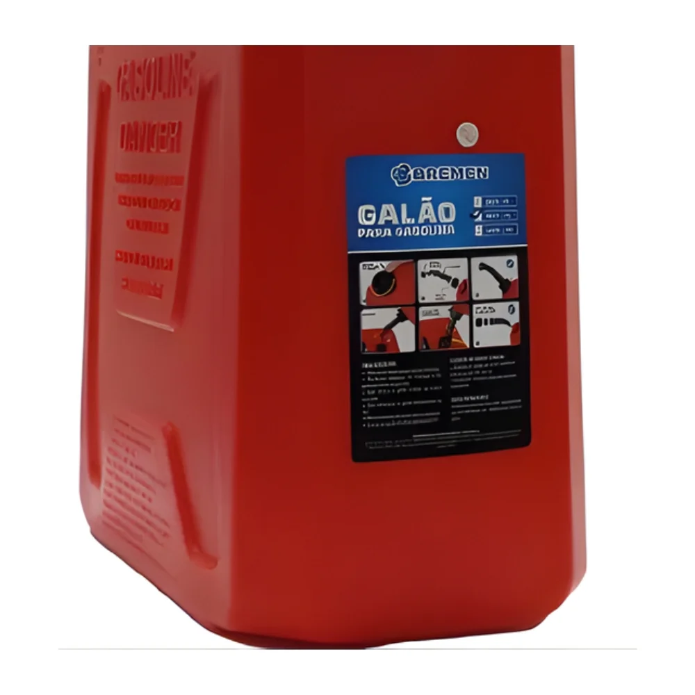 Galão de Alta Densidade 10 Litros Vermelho com Antigotejante - Bremen