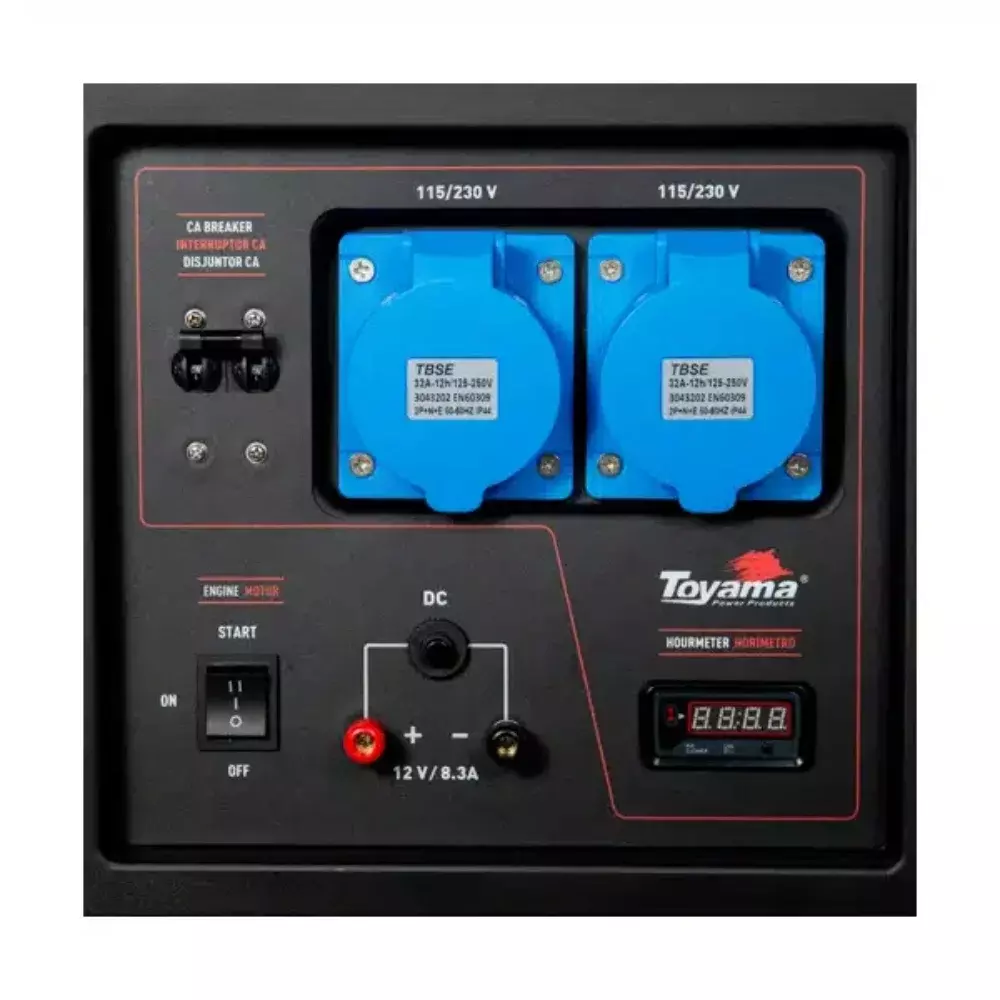 Gerador a Gasolina 9,0KVA TG10000CXE-XP Monofásico P/Elétrica - Toyama