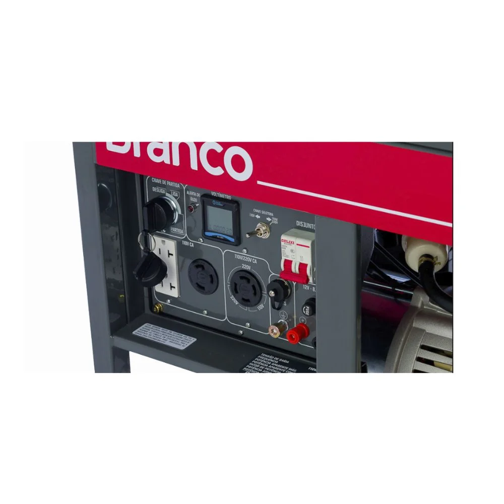 Gerador de Energia Diesel 7,5 kVA BD8000EF Partida Elétrica Branco
