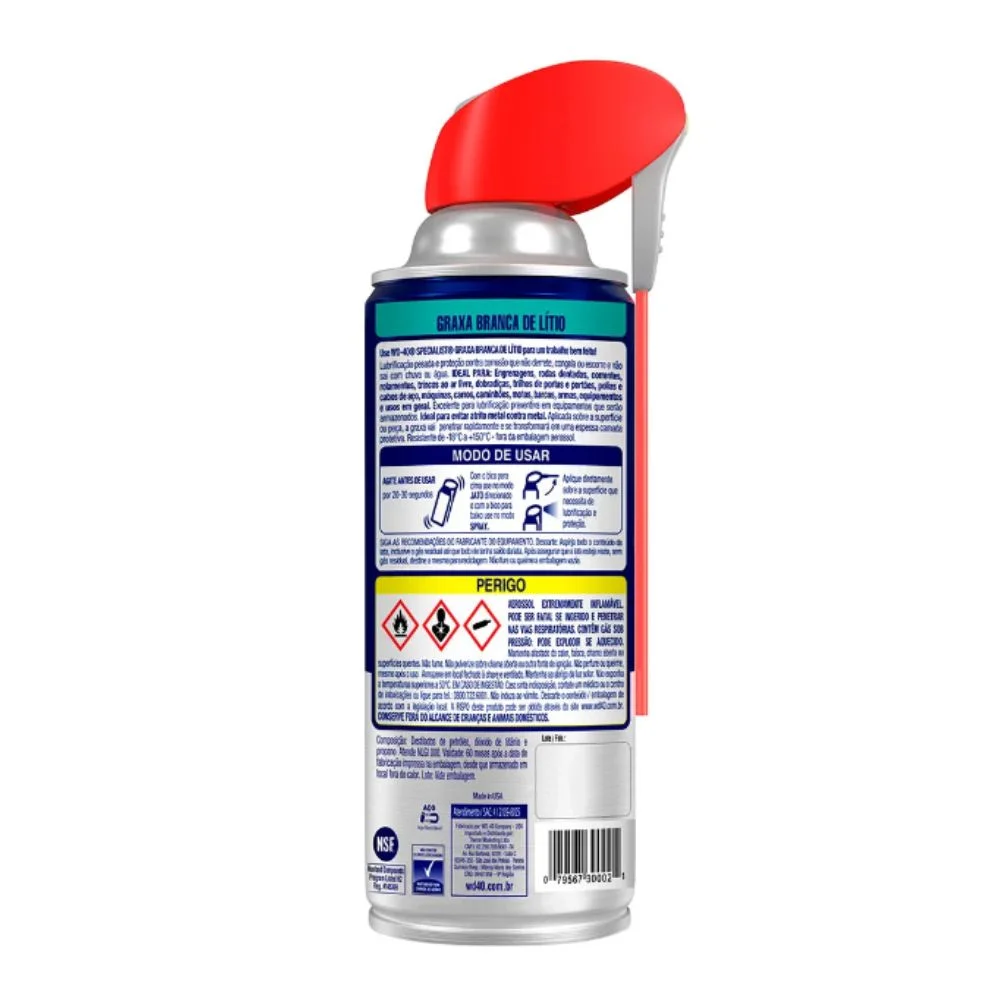 Graxa Branca Spray 400ml Litio Specialist - WD40
