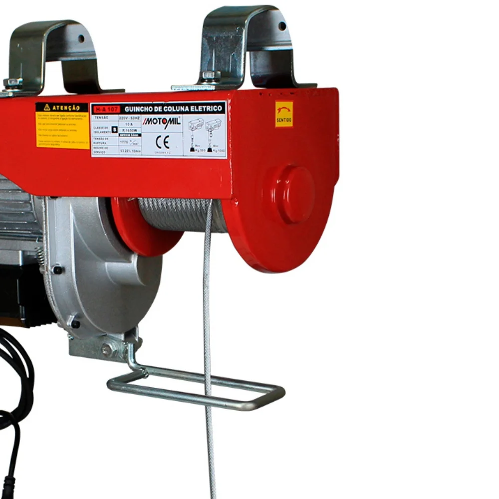 Guincho de Coluna uso Continuo 500/1000kg 220V  H-A107/1 Motomil