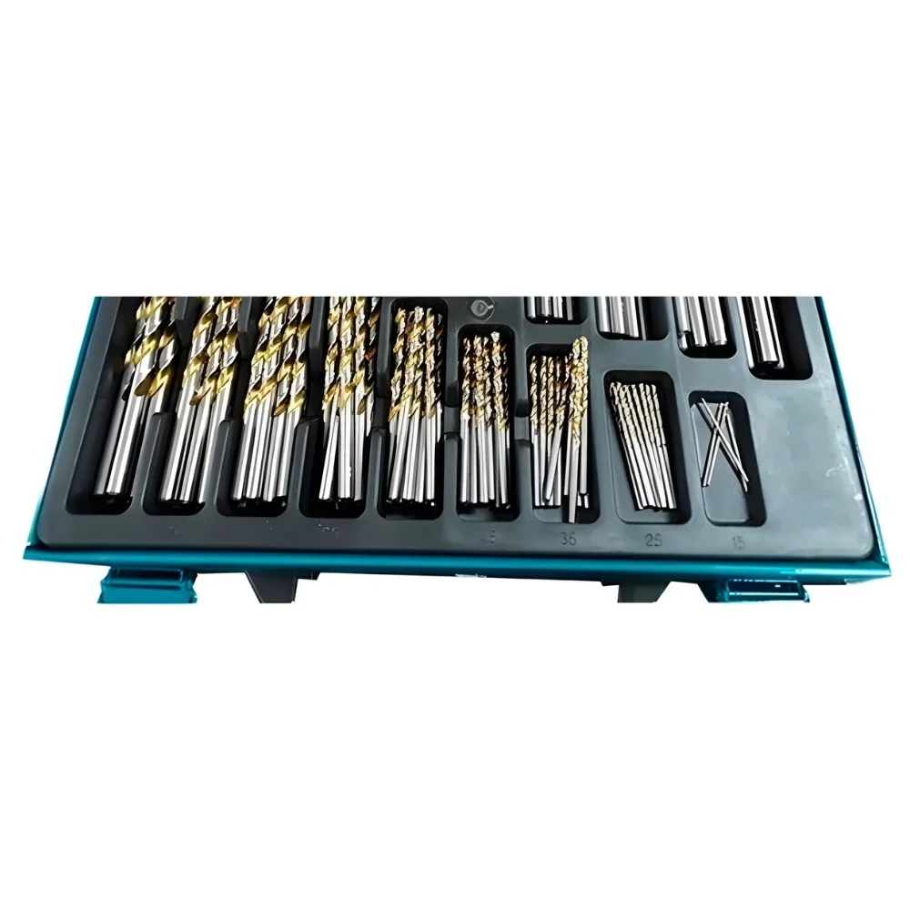 Jogo Broca Aço Rápido 1,00 a 10,00mm 170Pc Titânio - Makita