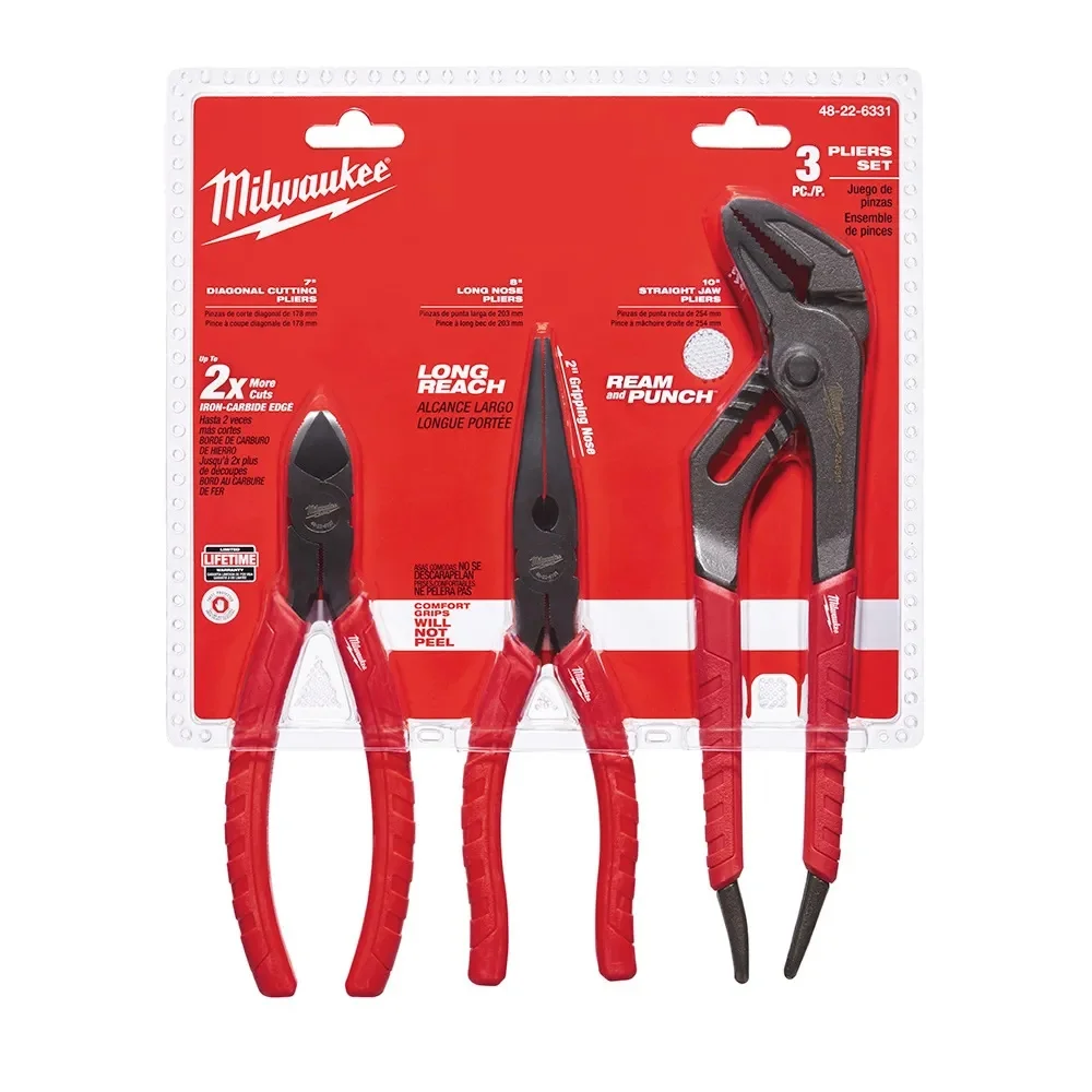 Jogo de Alicate com 3 peças - Milwaukee