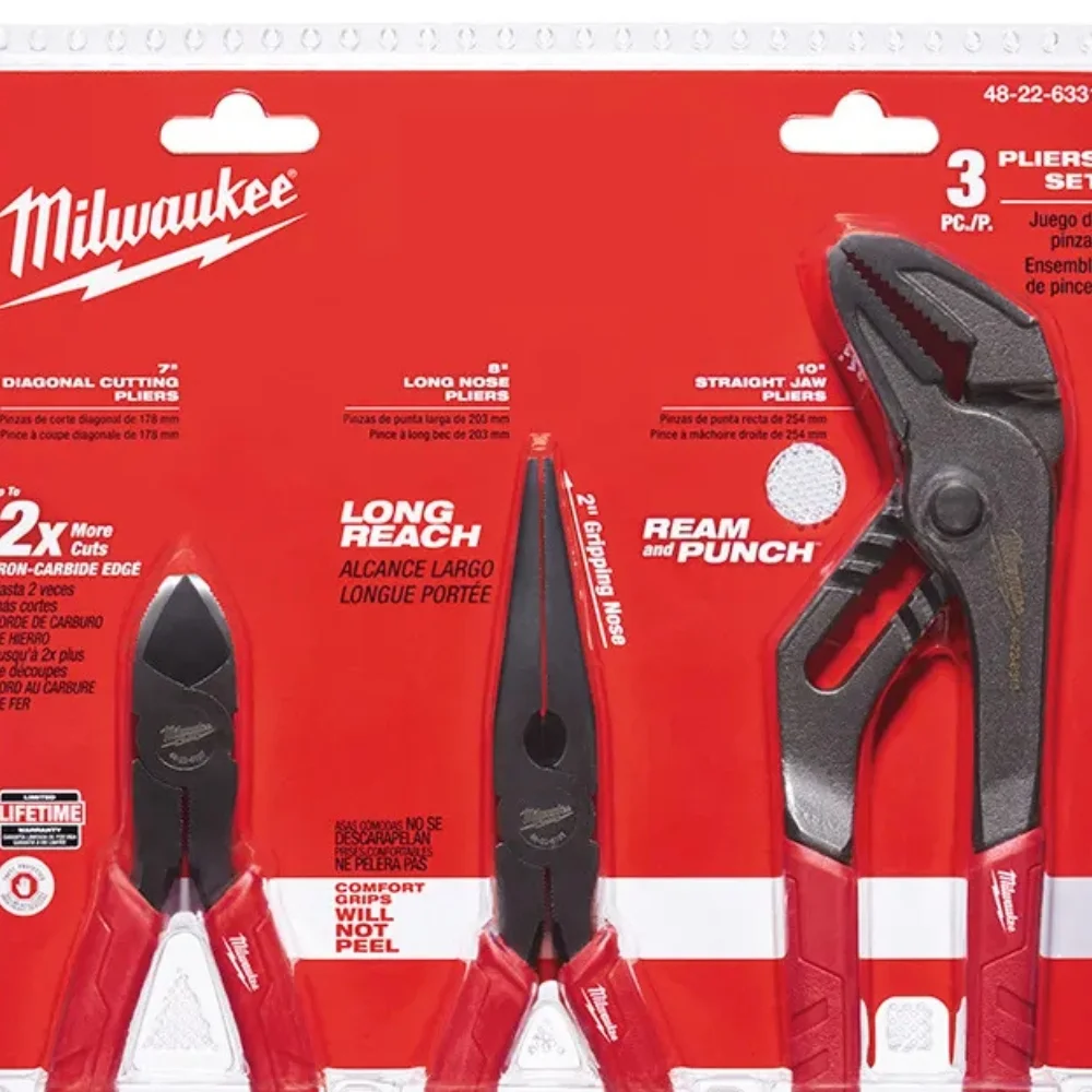 Jogo de Alicate com 3 peças - Milwaukee