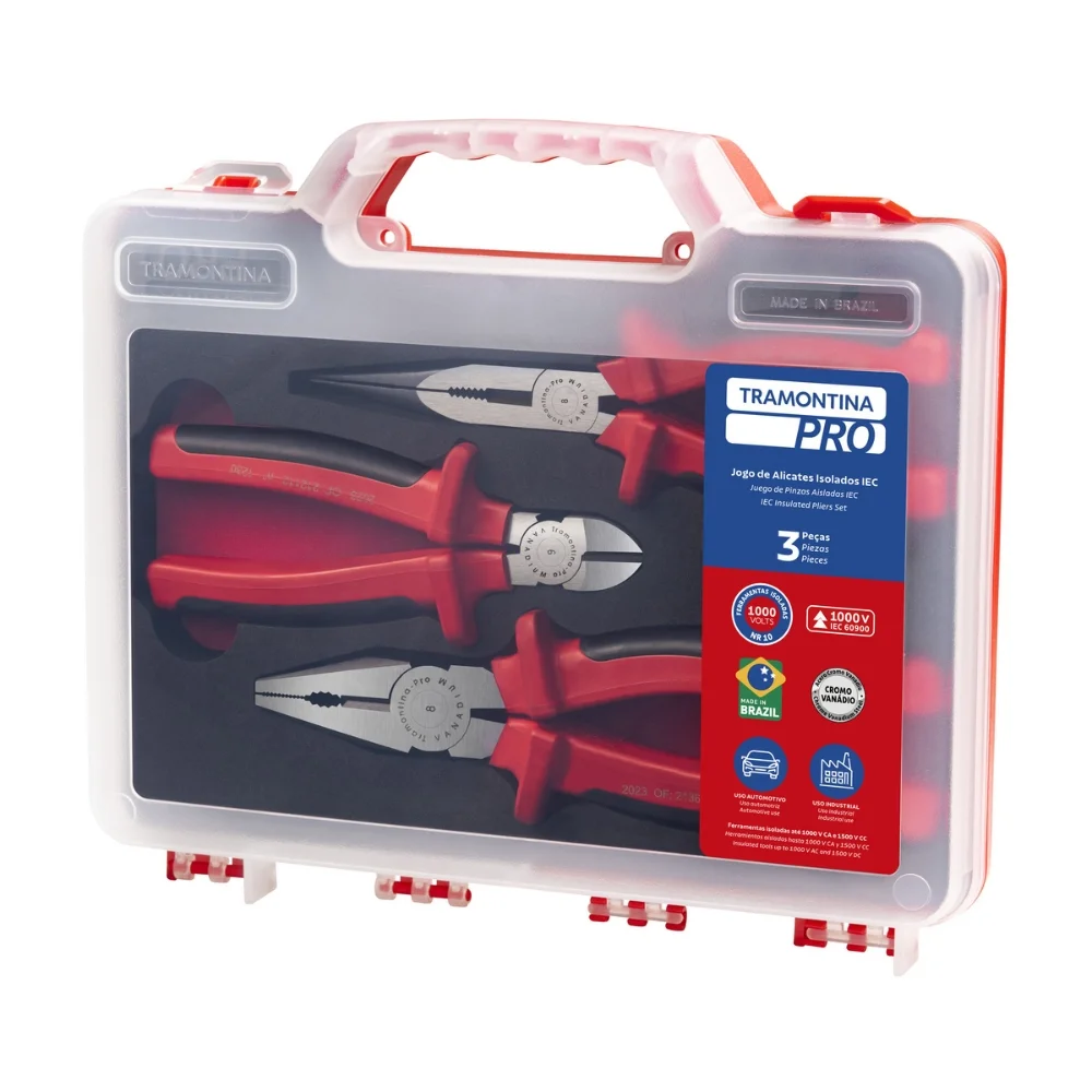 Jogo de Alicate Isolado com 3 peças - Tramontina