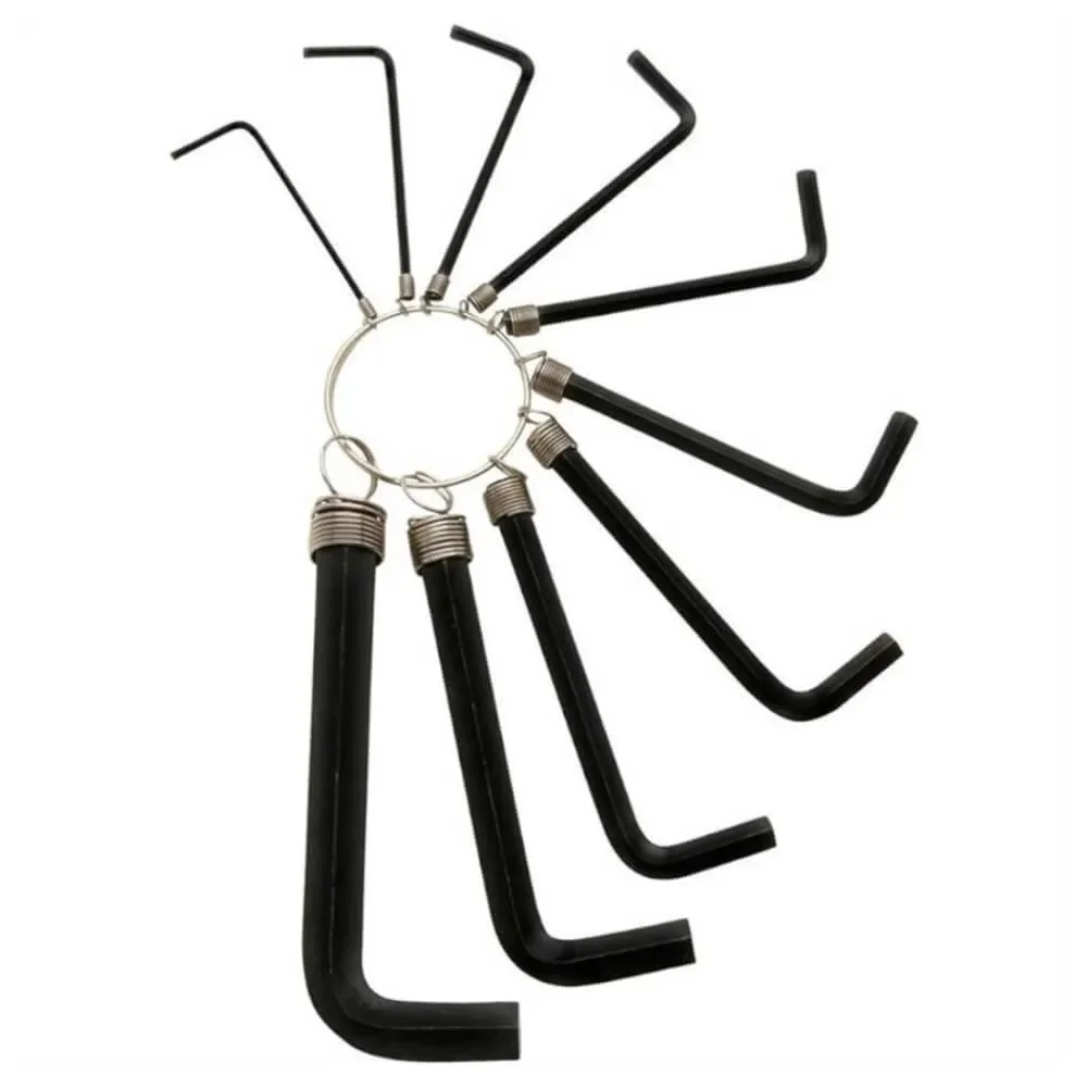 Jogo de Chave Allen 1/16 a 3/8" com 10 Peças Curta - Brasfort